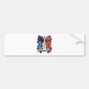 Autocollant De Voiture Nœud du drapeau américain 250e anniversaire patrio