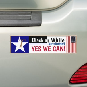Autocollant De Voiture Noir Blanc ou quoi que ce soit Oui, nous pouvons !