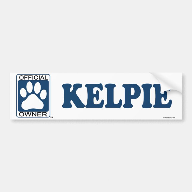 Autocollant De Voiture Noir de Kelpie (Devant)