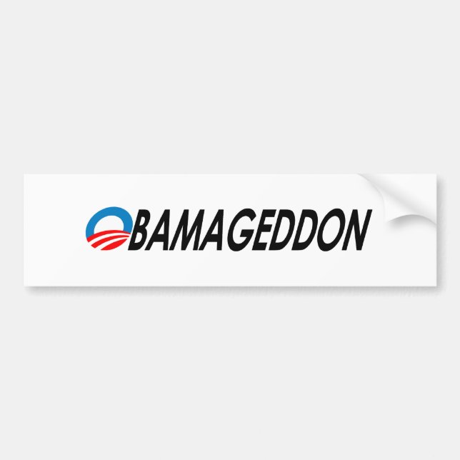 Autocollant De Voiture Noir d'Obamageddon (Devant)