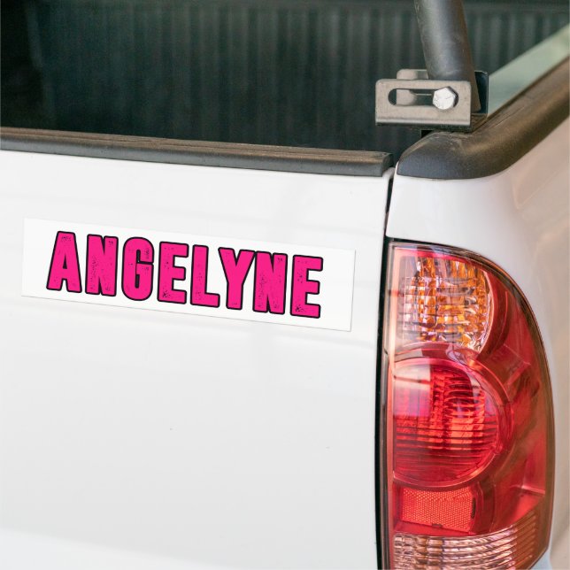 Autocollant De Voiture Nom Angelyne (Sur camion)