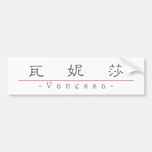 Autocollant De Voiture Nom chinois pour Vanessa 20360_2.pdf (Devant)