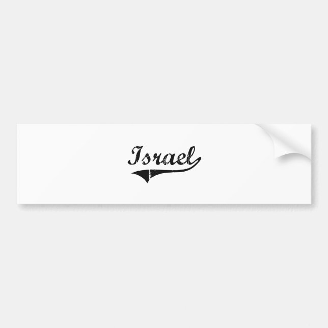 Autocollant De Voiture Nom classique de style de l'Israël (Devant)