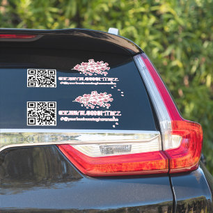 Autocollant de voiture Nom d'entreprise Fleur de c