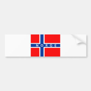 Autocollant De Voiture nom des textes de norge de pays de drapeau de la