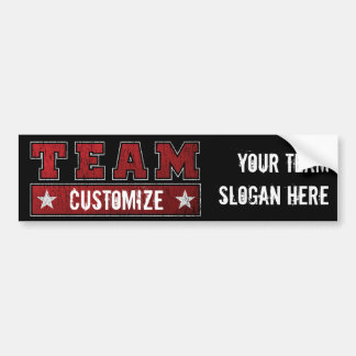 Autocollant De Voiture Nom et slogan personnalisables d'équipe