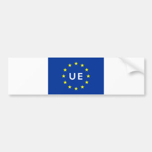 Autocollant De Voiture nom l'Europe des textes de pays de drapeau d'Union