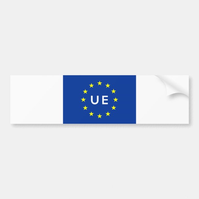 Autocollant De Voiture nom l'Europe des textes de pays de drapeau d'Union (Devant)