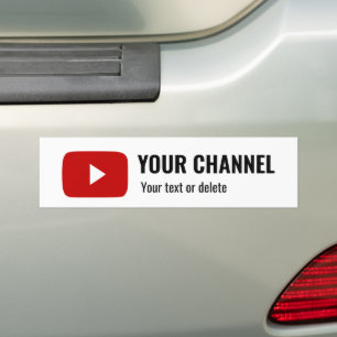 Autocollant De Voiture Nom personnalisé de canal Youtube personnalisé