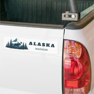 Autocollant De Voiture Nom personnalisé & Texte ALASKA