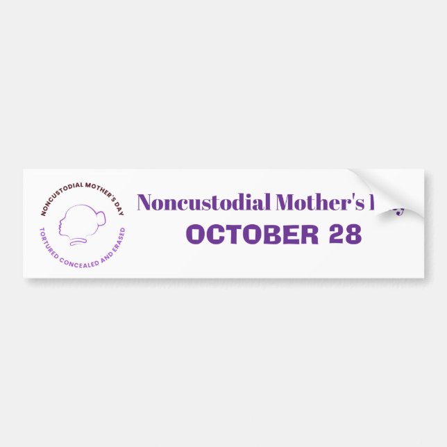 Autocollant De Voiture Noncustodial Mother's Day Bumper Sticker (Devant)
