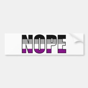 Autocollant De Voiture Nope Asexuel Pride drapeau Ace Pride
