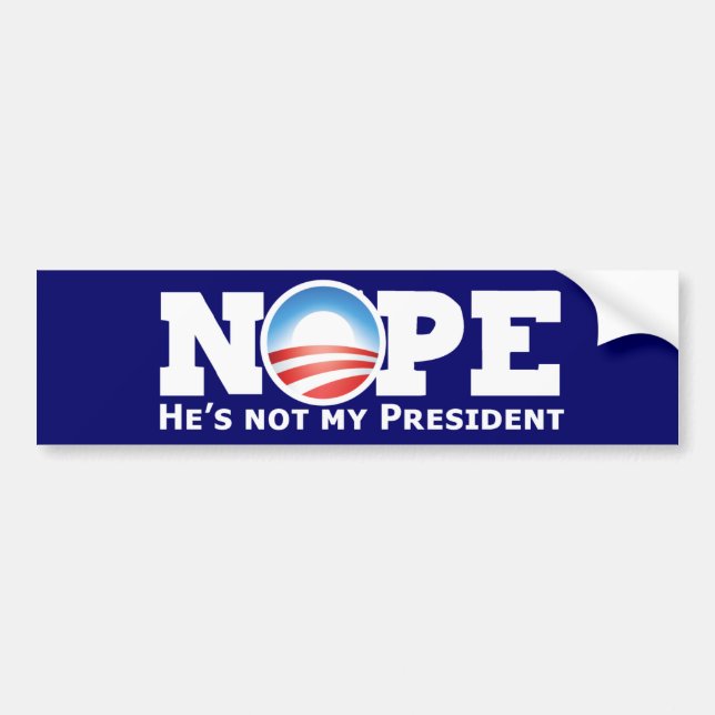 Autocollant De Voiture Nope nobama (Devant)