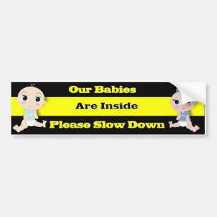 Autocollant De Voiture Nos bébés sont à l'intérieur !