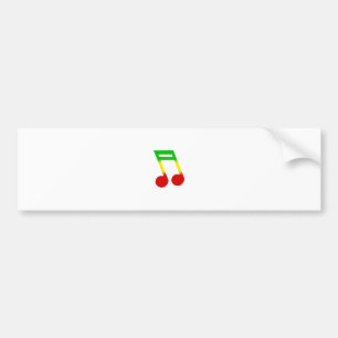 Autocollant De Voiture Note de musique de Rasta