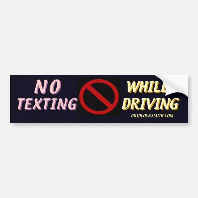 Autocollant De Voiture NoTextingWhileDriving (Devant)