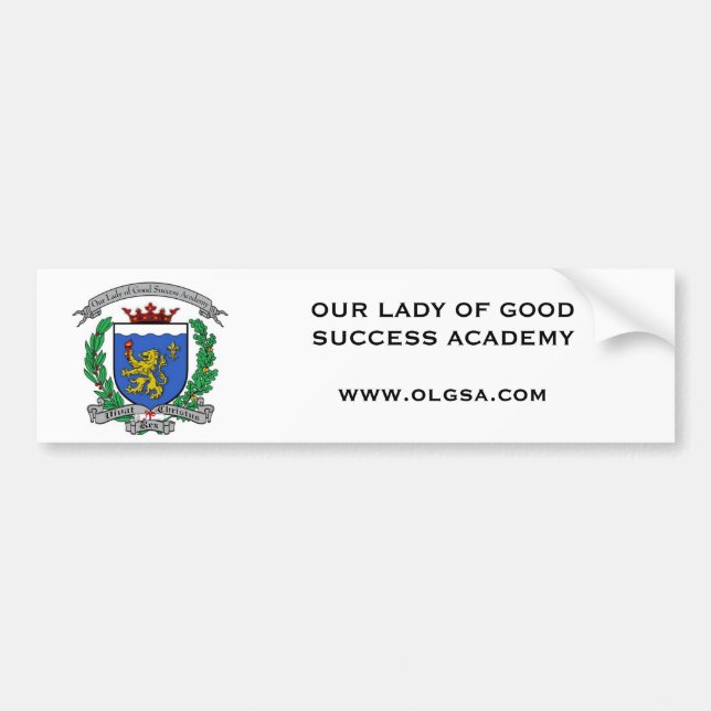AUTOCOLLANT DE VOITURE NOTRE DAME OF GOOD SUCCESS ACADEMY (Devant)