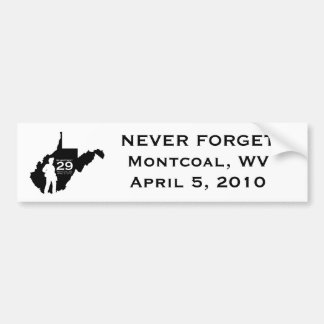 Autocollant De Voiture N'oubliez jamais - Montcoal, WV