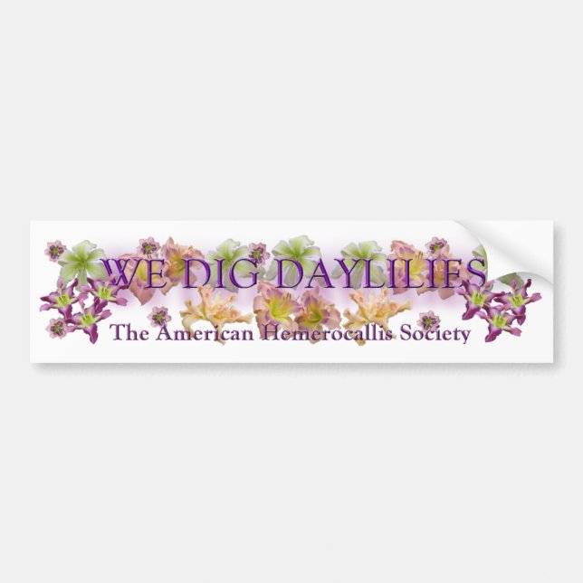 Autocollant De Voiture Nous creusons le logo de Daylilies (Devant)