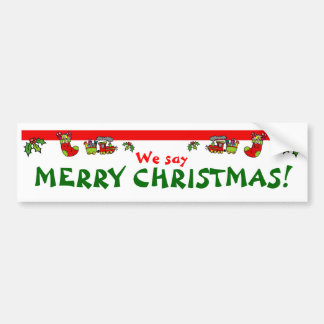 Autocollant De Voiture Nous disons le JOYEUX NOËL !