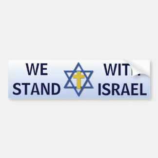 Autocollant De Voiture Nous nous tenons avec l'Israël
