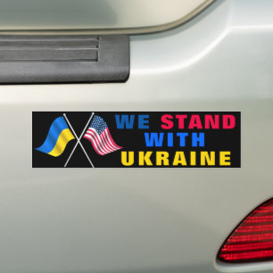 Autocollant De Voiture Nous Sommes Avec L'Ukraine Pour Soutenir Les Stick