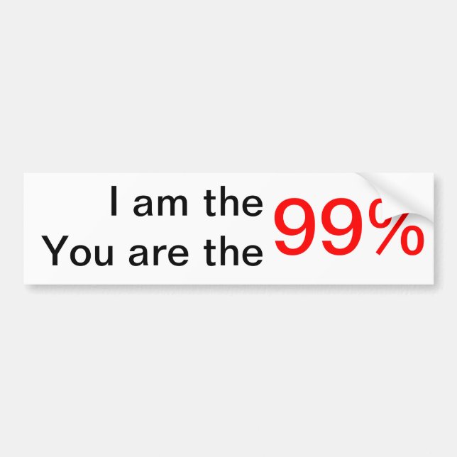 Autocollant De Voiture Nous sommes les 99% (Devant)