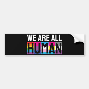 Autocollant De Voiture Nous sommes tous humains LGBTQIA+