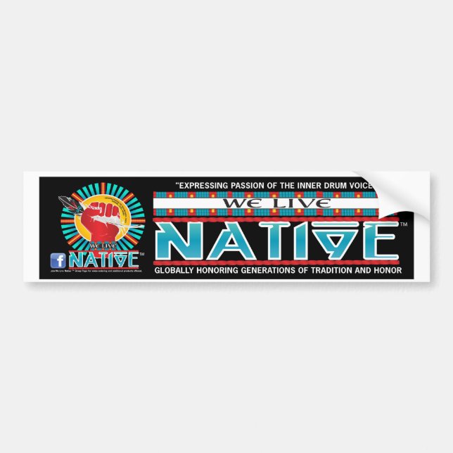 Autocollant De Voiture Nous vivons collection de Native™ (Devant)