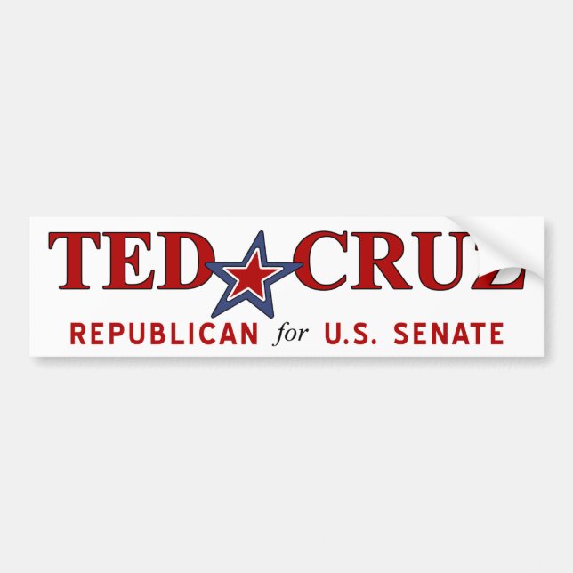 Autocollant De Voiture NOUVEAU - sénat de Ted Cruz le Texas USA (Devant)