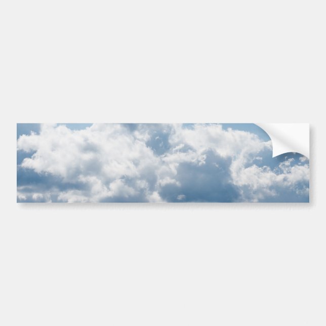 Autocollant De Voiture nuages-388922 BEAU SKI NATURE BLEUE BLANC CLOU (Devant)