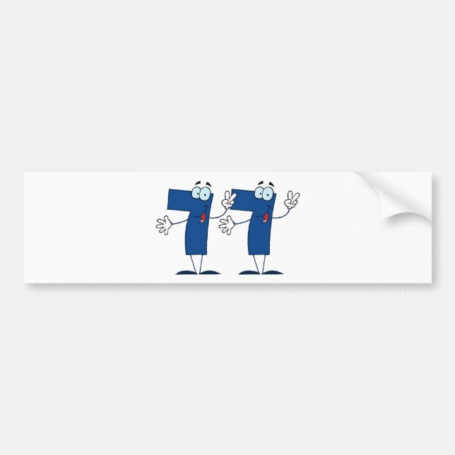 Autocollant De Voiture Numéro 77 (Devant)