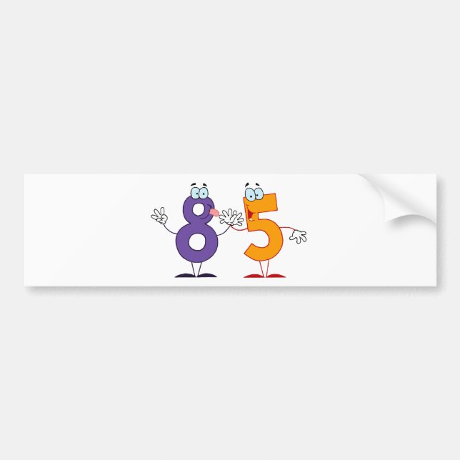 Autocollant De Voiture Numéro heureux 85 (Devant)