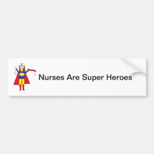 Autocollant De Voiture Nurses Super Heroes (Brunette)