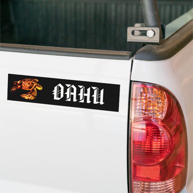 Autocollant De Voiture OAHU - Tribal Honu Lava (Sur camion)