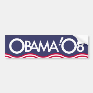 AUTOCOLLANT DE VOITURE OBAMA '08