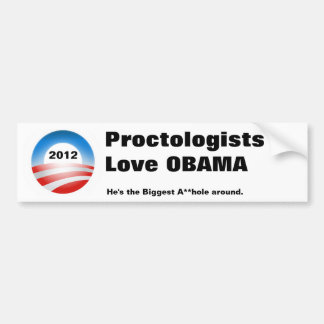 Autocollant De Voiture obama-08, 2012, ProctologistsLove OBAMA, il est t…