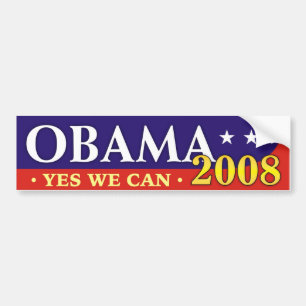 Autocollant De Voiture Obama 2008 - Oui nous pouvons !