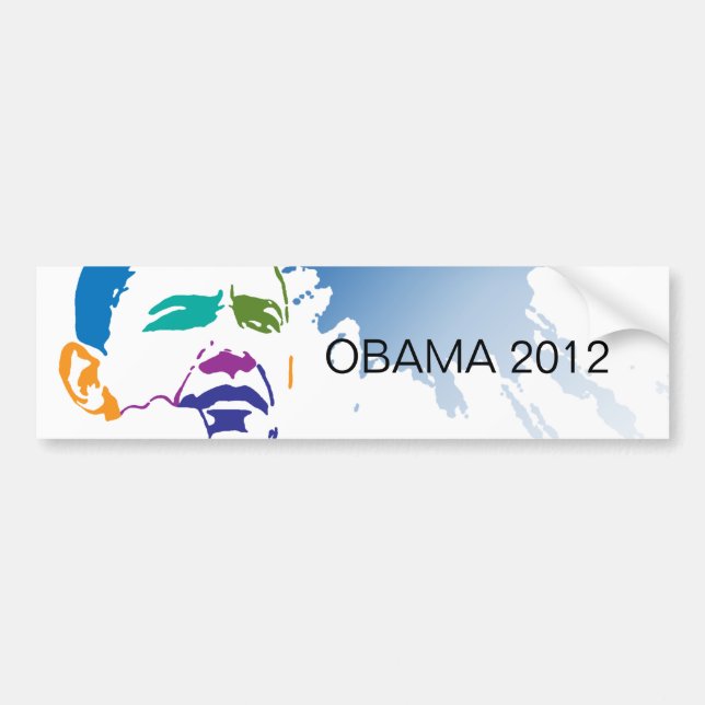 Autocollant De Voiture Obama 2012 (Devant)