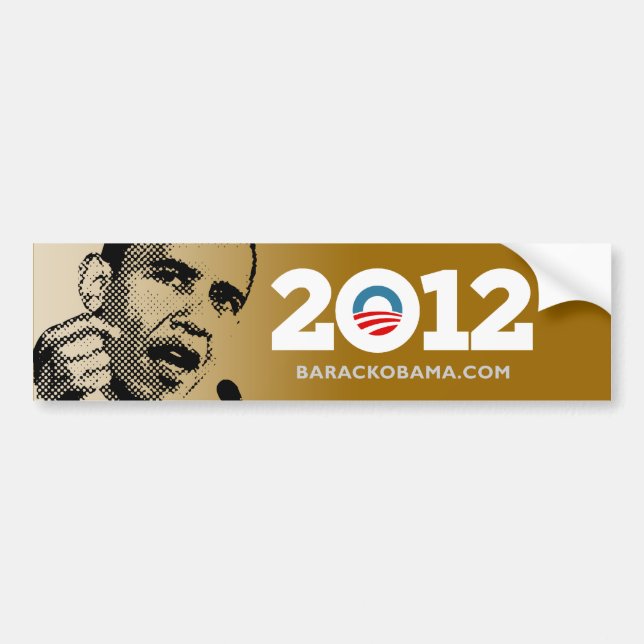 Autocollant De Voiture Obama 2012 (Devant)