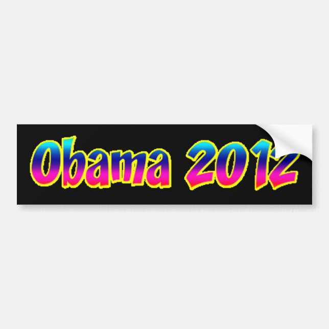 Autocollant De Voiture   Obama 2012 (Devant)