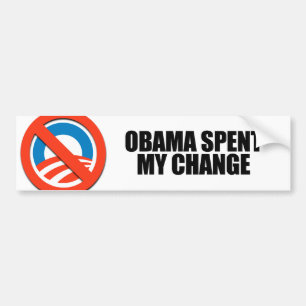 AUTOCOLLANT DE VOITURE OBAMA A DÉPENSÉ MON CHANGEMENT