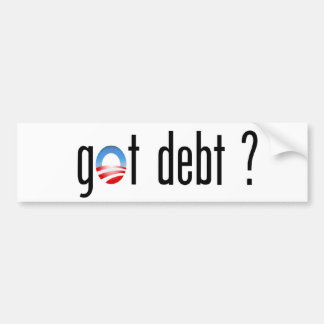 Autocollant De Voiture Obama a obtenu la dette ?