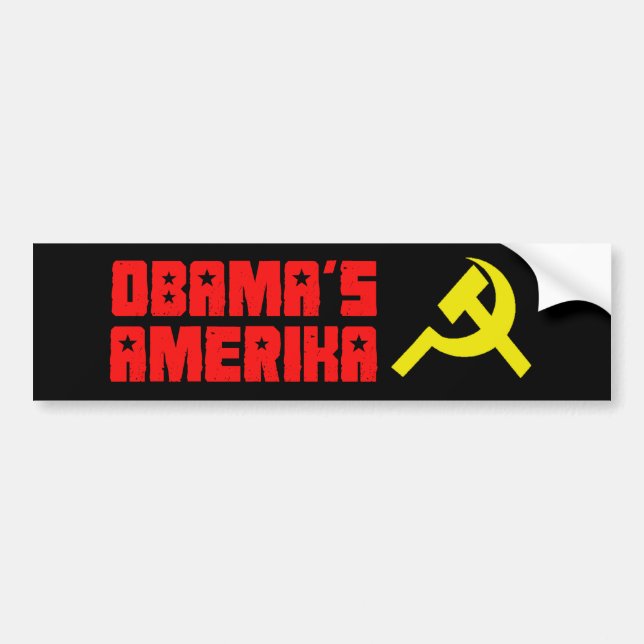 Autocollant De Voiture Obama Amerika 3 (Devant)