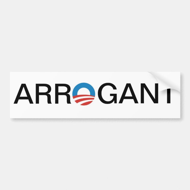 Autocollant De Voiture Obama arrogant (Devant)