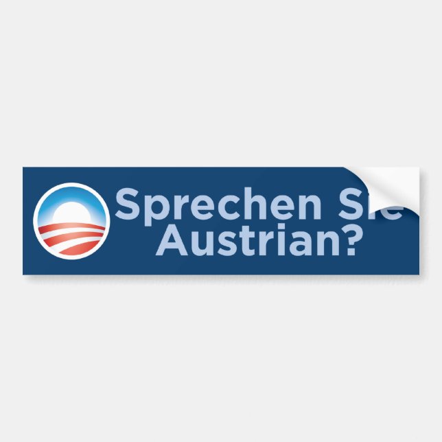 Autocollant De Voiture Obama - Autrichien de Sprechen Sie ? Adhésif pour (Devant)