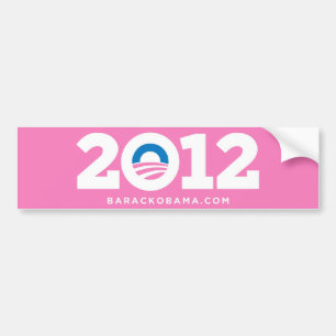 Autocollant De Voiture Obama Biden 2012 adhésifs pour pare-chocs (roses)