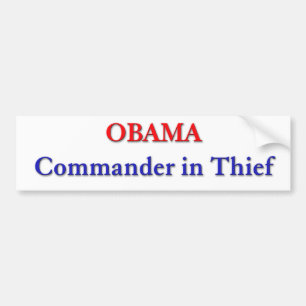 Autocollant De Voiture Obama - commandant dans le voleur Bumpersticker