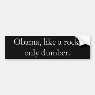 Autocollant De Voiture Obama, comme une roche, seulement plus muette