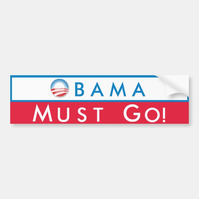 Autocollant De Voiture Obama doit aller (Devant)